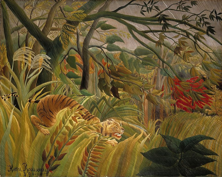 Surprised! by Henri Rousseau