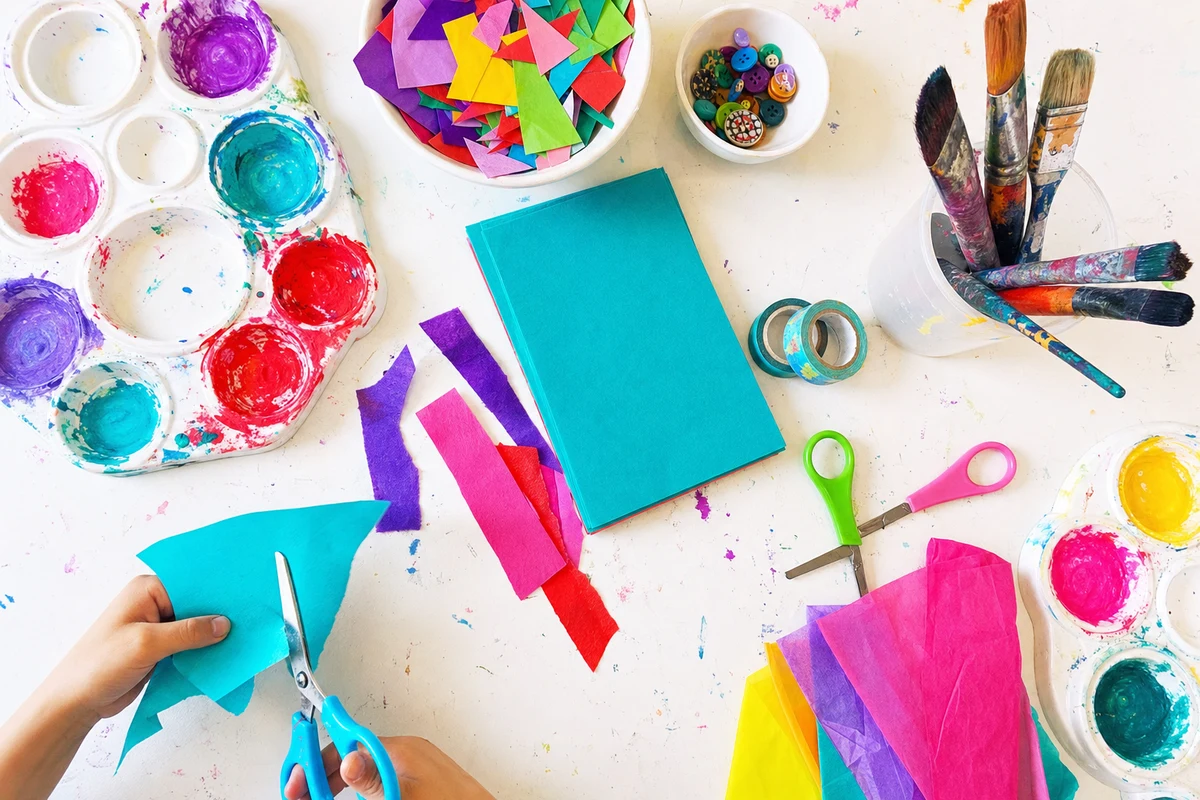 The second five things to buy, laid out on a kitchen table