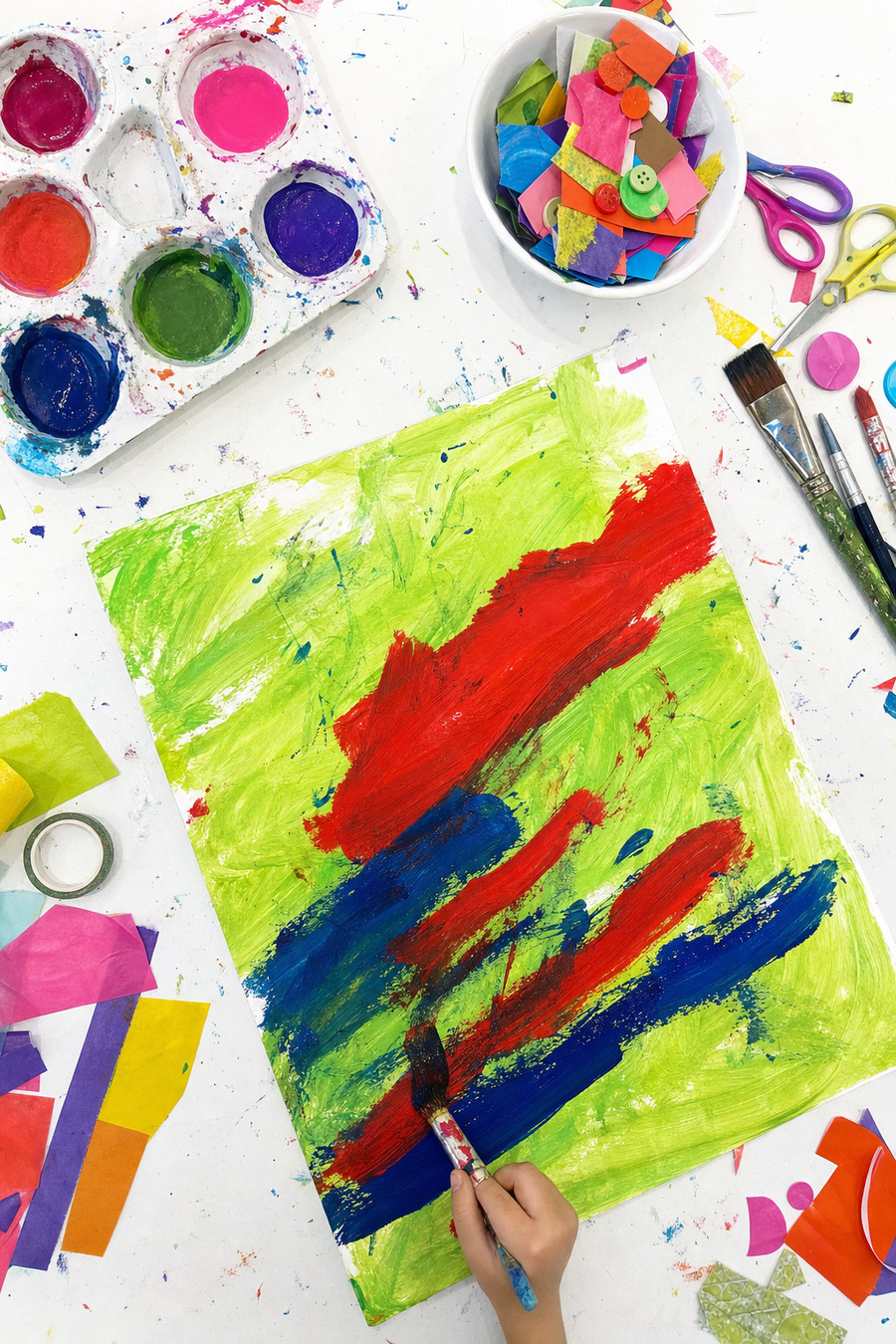 Big, bold strokes on a big sheet.