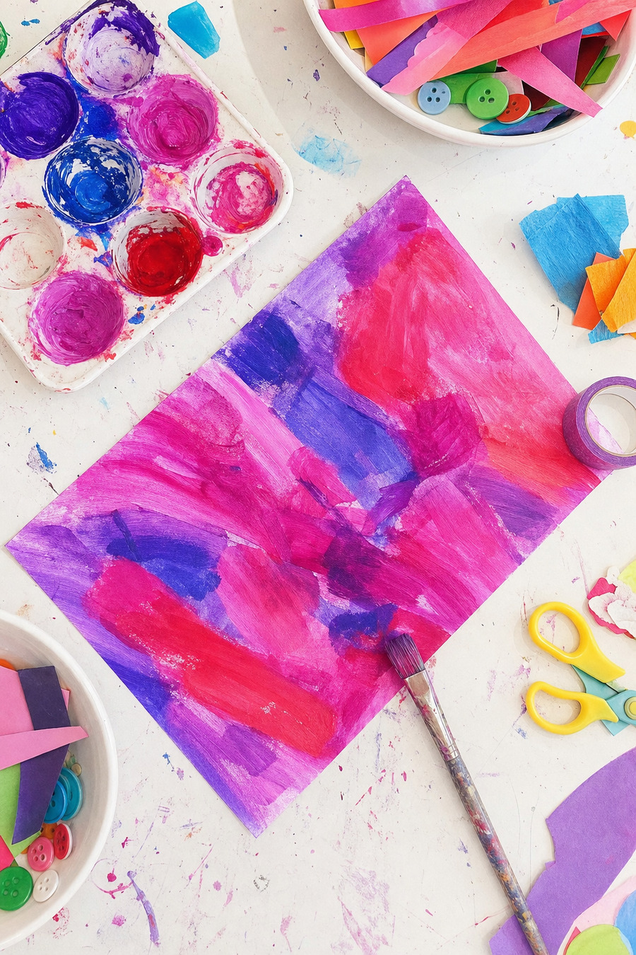 Colour on colour. Mistakes are part of the process.